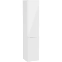 VitrA New Integra Round Hochschrank mit Wäschekorb 40 x 37 x 180 cm (BxTxH) Weiß Hochglanz,70077 70077