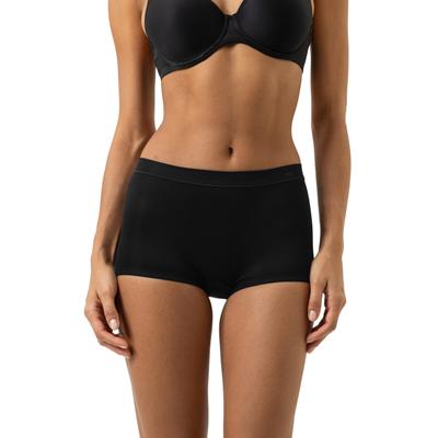 Panty MEY "EMOTION", Damen, Gr. 38, Feinripp, schwarz, Feinripp, Obermaterial: 50% Viskose, 46% Polyamid, 4% Elasthan, körpernah, Unterhosen Panty, mit Feuchtigkeitsregulierung, ohne Seitennähte