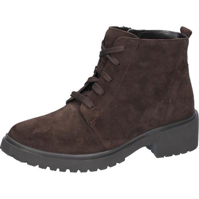 Schnürstiefelette WALDLÄUFER, Damen, Gr. 7 (40,5), braun, Veloursleder, Schuhe Schnürstiefelette, Schnürboots in klassischer Optik, bequeme Weite-G