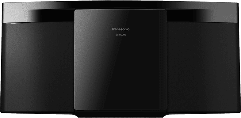 Microcadena - Panasonic SC-HC200, 2 canales, 20 W, Bluetooth, Lector CD, USB, Negro