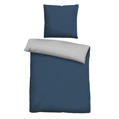 Bettwäsche "0560500", blau (marine), B/L: 200cm x 200cm, 1 Stk., 2 Stk., Microfaser, B/L: 80cm x 80cm & 80cm x 80cm, 3, Microfaser, Obermaterial: 100% Polyester, CASTELL - MARKENBETTWÄSCHE, Bettwäsche, Bettwäsche, Microfaser-Satin,2 teilig,...
