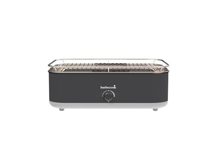 Barbecook gril de table électrique E-Carlo\, grille camping\, Midnight Grey\, 42.5x33x16.5cm