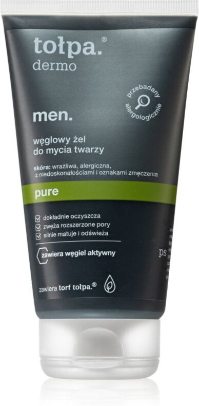 Tołpa Dermo Men Pure Cleansing Gel with activated charcoal 150 ml