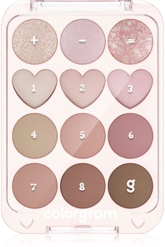 Colorgram Pin Point Eyeshadow Palette eyeshadow palette for the perfect look shade 02 Pink+Mauve 9.9 g
