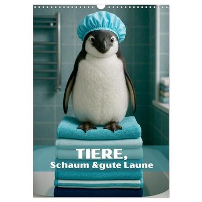 Tiere, Schaum und gute Laune (Wandkalender 2026 DIN A3 hoch), CALVENDO Monatskalender