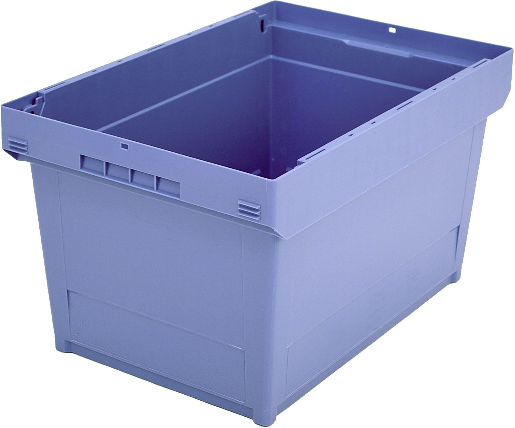 Bito Mehrwegbehälter ohne Zubehör/Gefahrgut / MB 64321R L600xB400xH323 mm, taubenblau Rippenboden (17558)
