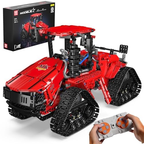 Mould King 18020 Technic afstandsbedienbare tractor en maaidorser bouwset met 1698 onderdelen