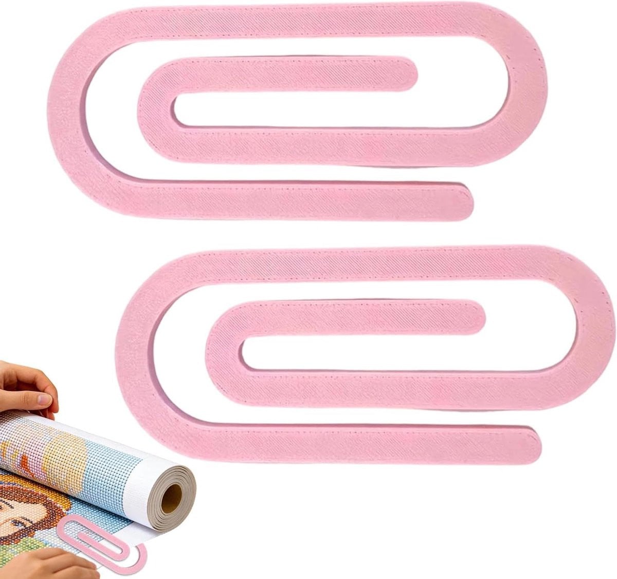 Doekklemmen Canvas Clips Lichtroze - 2 stuks