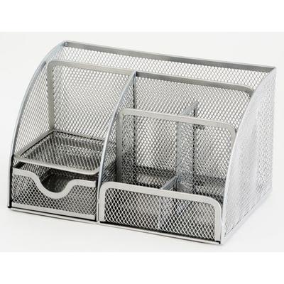 Viking Schreibtisch-Organizer Metallnetz Silber 22,2 x 14 x 12,5 cm