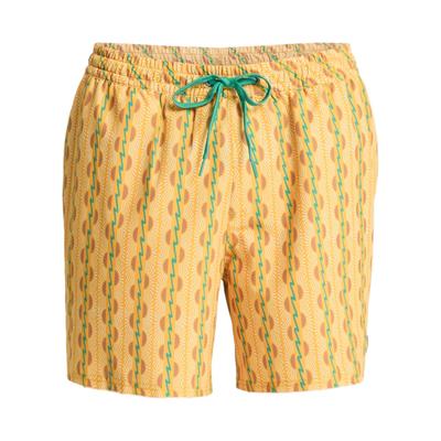 Boardshorts QUIKSILVER "Stretch Printed Volley 16", Herren, Gr. L, Normalgrößen, gelb (mineral gelb horizon), Obermaterial: 92% Polyester, 8% Elasthan., Hosen