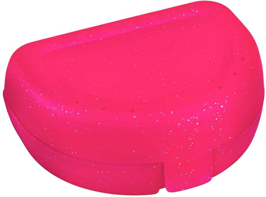 Zahnspangenbox small pink transparent