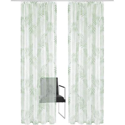 Gardine OTTO HOME "Paula, 1 Stück, halbtransparent" Gr. 3, grün, B:140cm H:225cm, Voile, Polyester, Gardinen, Gardine, Halbtransparent, Voile, Polyester