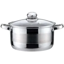 Kinghoff POT WITH LID 24cm KH-4331 6L, Pfanne + Kochtopf, Silber