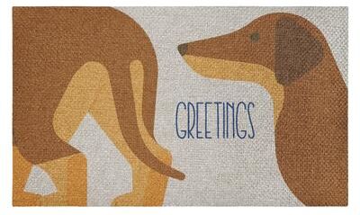"Stupell Greetings Funny Dogs Outdoor Door Mat, design by Lil' Rue, 18""x30"""