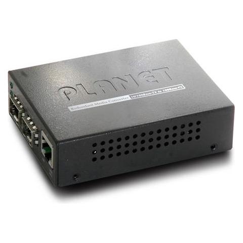 Planet Redundanter Medienkonverter SFP 1x 10/100Base-TX zu 2x 100Base-FX SFP Inkl. Netzteil (FT-1205A)