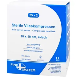Vlieskompressen Steril 10x10cm 4-Fach 50 ST