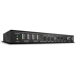 Lindy 4K HDMI USB Over IP Ext Receiver, KVM Switch, Schwarz
