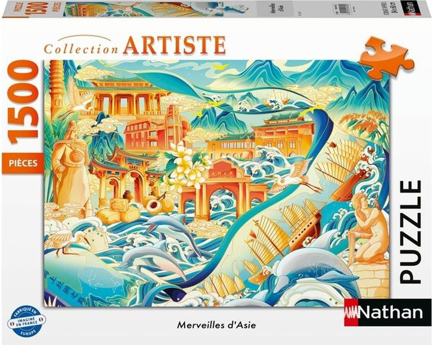 Ravensburger Nathan Editions Puzzel De Wonderen van Azië met 1500 stukjes