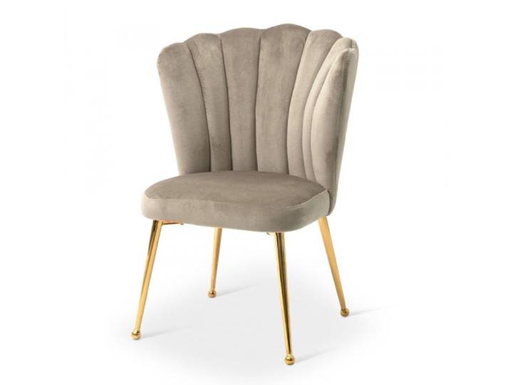 Milton & Oldbrook Velours Chaise de Salle à Manger Vienna Taupe