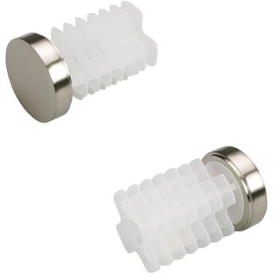 Gardinenstangen-Endstück LIEDECO, silber (edelstahlfarben), Ø:2,8cm, Gardinenstangenendstücke, Gardinenstangen-Endstück, für Gardinenstange Ø 28 mm