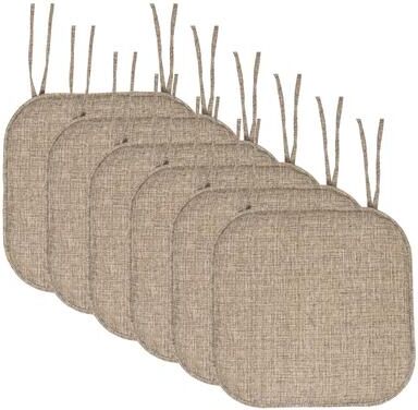 Sweet Home Collection Aria Memory Foam Non-Slip Chair Cushion with Ties