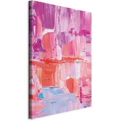 Artgeist, Bilder, Colorful Contrasts - Energetic Color Transitions in Shades of Pink (80 x 120 cm)