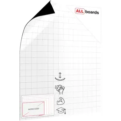 ALLboards Magnetische Whiteboard Folie 80x95 cm KARIERT