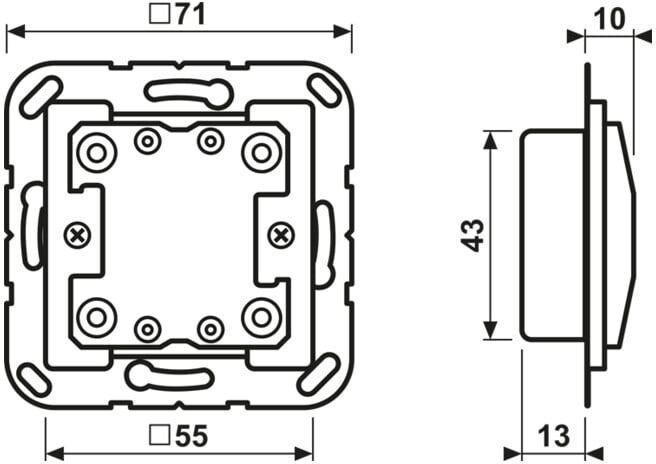 Jung Extension bouton-poussoir KNX 1 module A 10911 TE (A10911TE)
