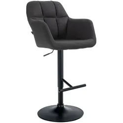 CLP Barhocker Natoma Stoff schwarz   Farbe: schwarz, Material Gestell: Metall matt schwarz