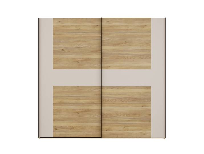 Armoire 2 portes coulissantes Bellevue chene/sable - Basika