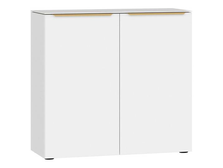 Jutzler Kommode, Weiß, Kunststoff, 2 Fächer, 90x87x43 cm, Typenauswahl, Abdeckplatte aus Glas, Wohnzimmer, Kommoden & Sideboards, Kommoden