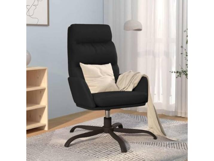 YUTAASU Black Faux Leather Swivel Recliner Chair 360 Degree Rotation, Metal Frame, Padded Armrests, Sturdy Construction