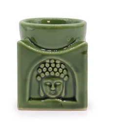 Square Buddha Burner - Dark Jade