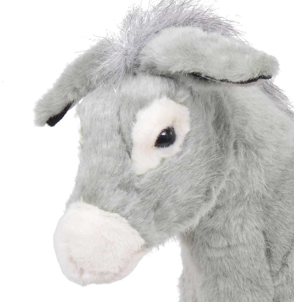vidaXL Jouet en peluche Âne Gris XXL