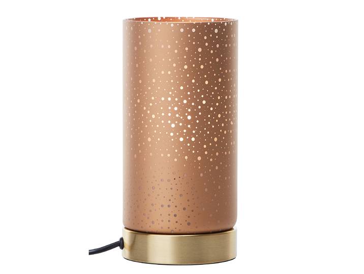 Lampe Ø 11cm Cuivre/Cuivre Fer verni Verre coloré E27
