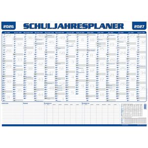 Güss-Verlag Plakatkalender 52003, 2026/2027, Schuljahresplaner, 14 Monate, 84 x 60cm (A1)