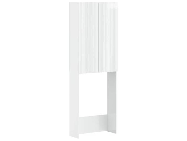 Heofavd WC-Schrank Hochglanz Weiß 66x25,5x190cm Überbauschrank ARNHEM