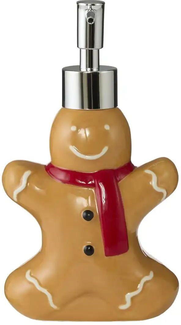 HOME STORY Seifenspender Lebkuchen   ¦ braun ¦ Keramik ¦ Maße (cm): B: 6,5 H: 19