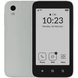 Mudita Kompakt (32 GB, White, 4.30", Hybrid Dual SIM + eSIM, 4G), Smartphone, Weiss