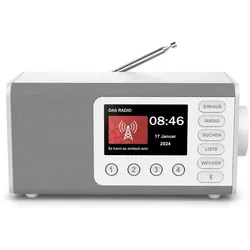 Hama DR1001 (DAB, DAB+, FM, Bluetooth), Radio, Weiss