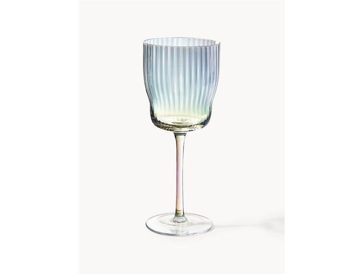 Verres à vin soufflés bouche éclat nacré Juno, 4 pièces