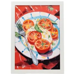 POSTER Tomaten Freude Blatt A3 Weißer Rahmen