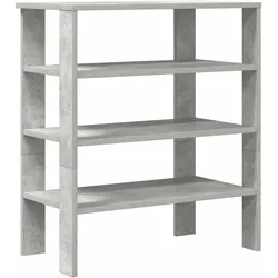 vidaXL Schuhregal Betongrau 61x32x70 cm Holzwerkstoff