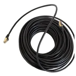 Vago-Tools CAT7 Patchkabel Netzwerkkabel schwarz 20m rund