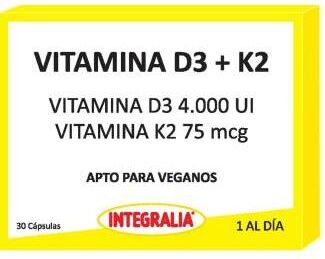 Integralia Vitamin D3+K2 30 Vegan Capsules