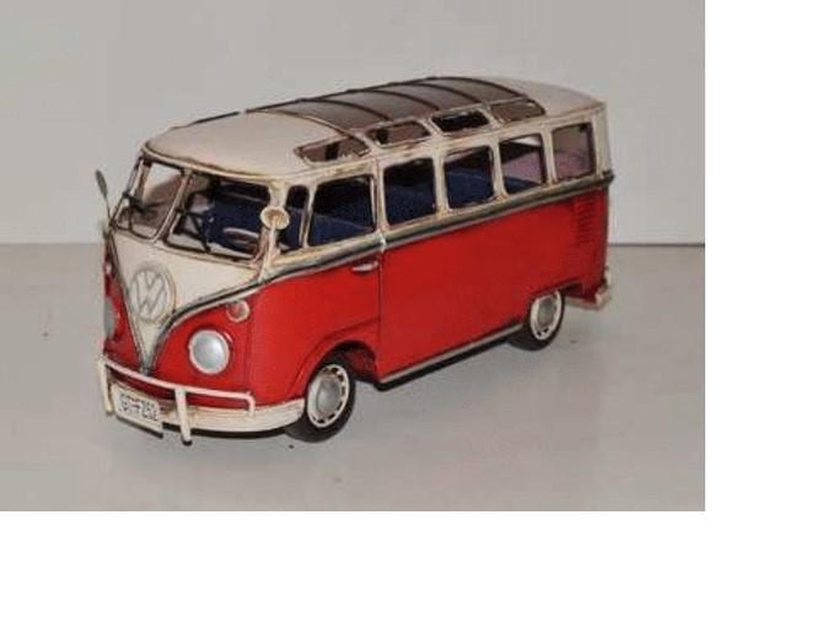 MadDeco Blikken Volkswagen T1 Samba Bulli Decoratie - Rood