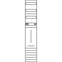 Eaton 257481 Zählerfeld, 1-feldrig, vorbereitet, Version N19A1187 ZSD-N19A1187
