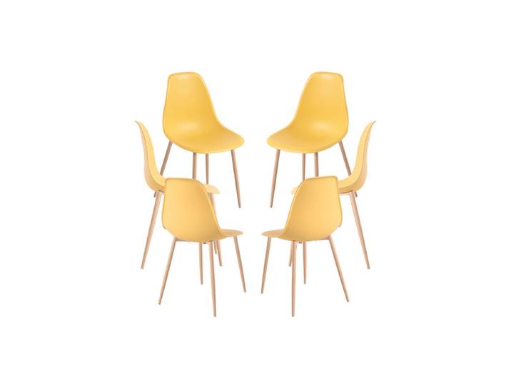 6er Set Mykle Stühle - Gelb
