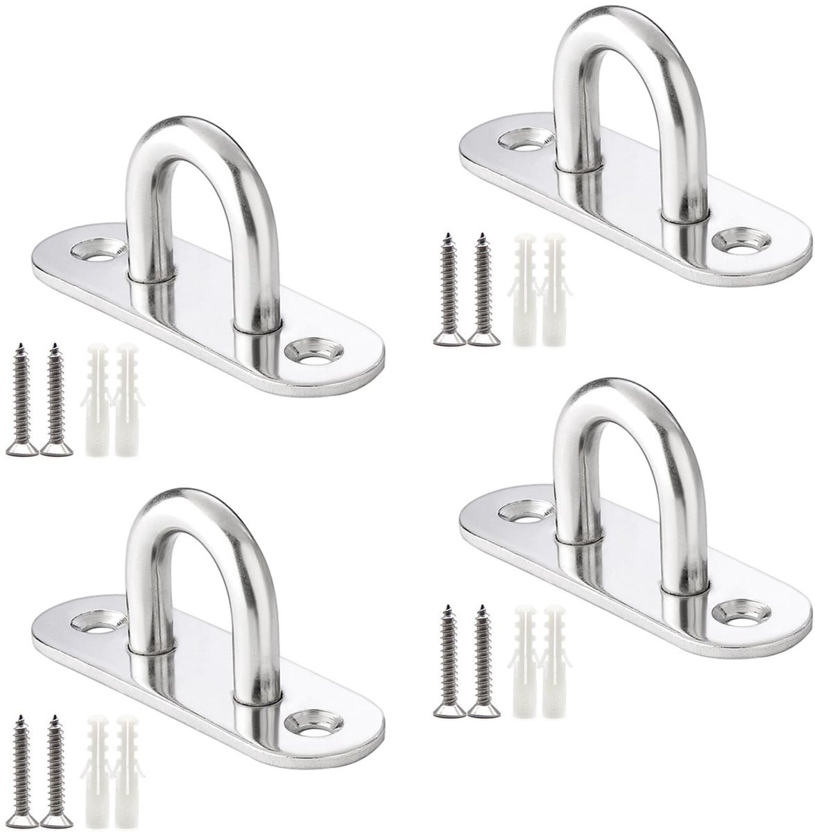 Solidchoice RVS Plafondhaken Set van 4 stuks
