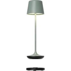 BARI Design Akku-Leuchte, mit Ladestation Olivgrün